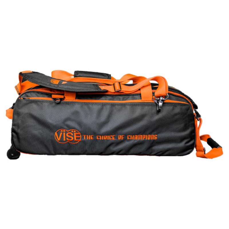 Vise 3 Ball Tote Roller Bowling Bag – Black/Orange