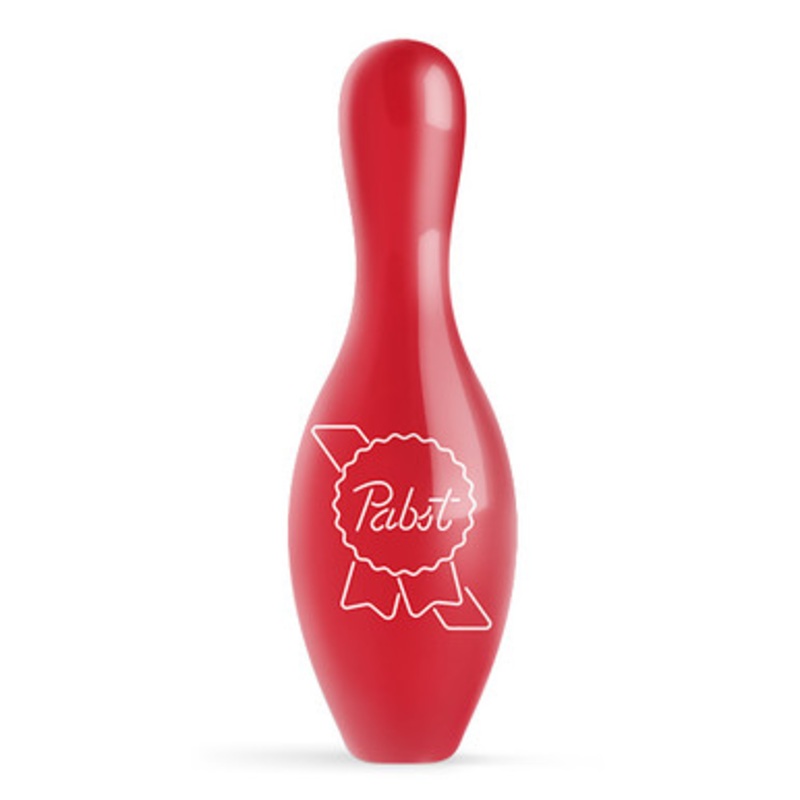 OTBB Pabst Blue Ribbon Pabst Logo Red Bowling Pin