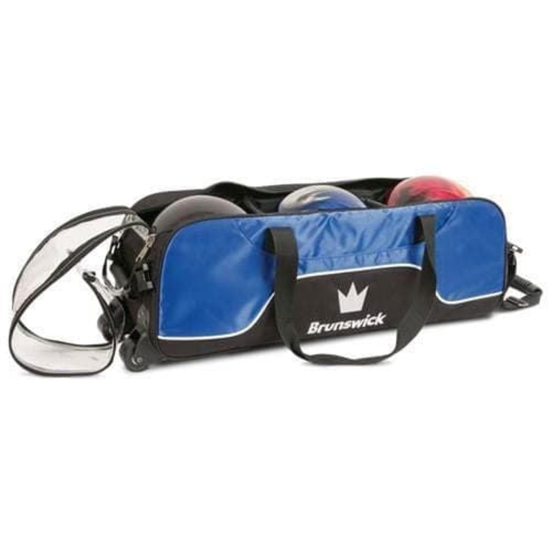 Brunswick Crown Triple Tote Royal Bowling Bag