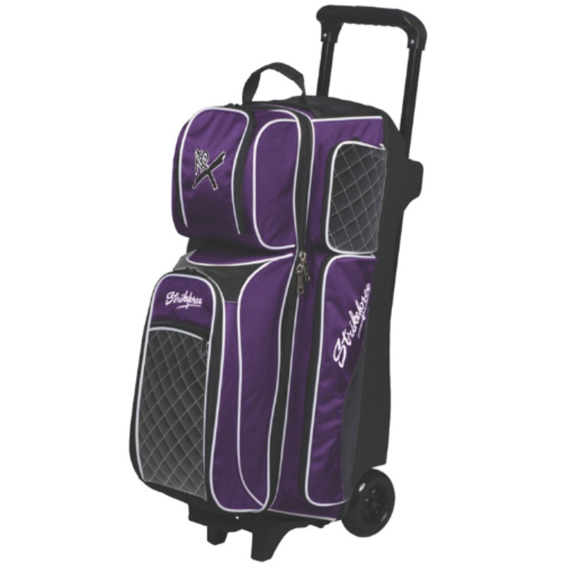 KR Strikeforce Royal Flush Triple Roller Purple Bowling Bags