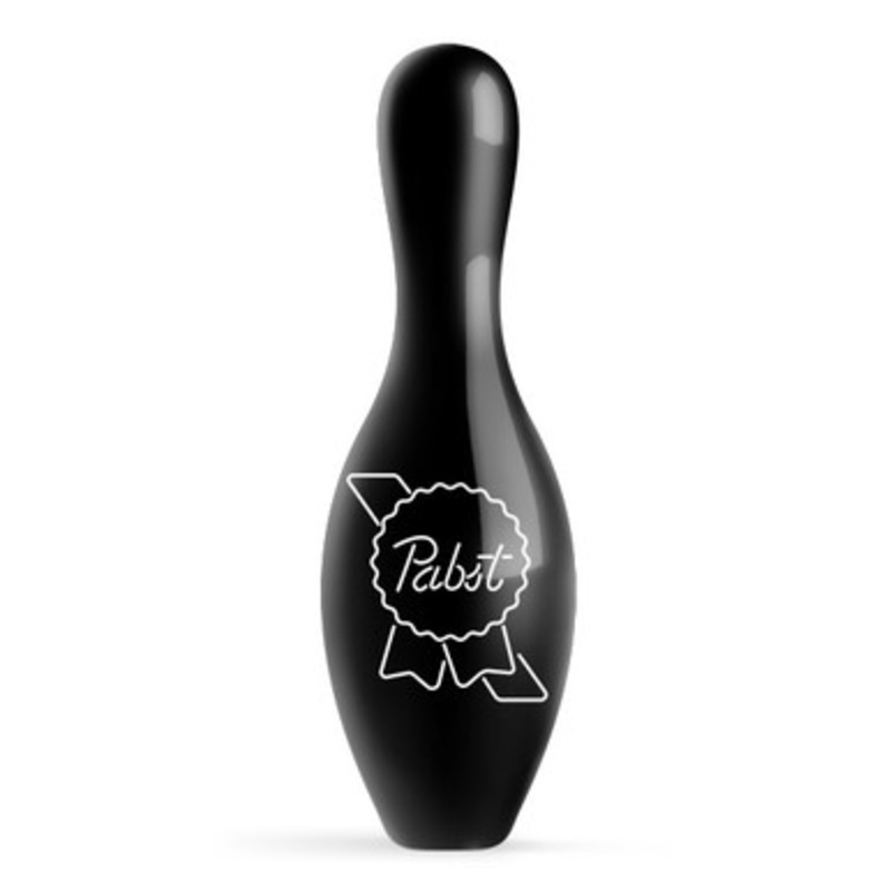 OTBB Pabst Blue Ribbon Pabst Logo Black Bowling Pin