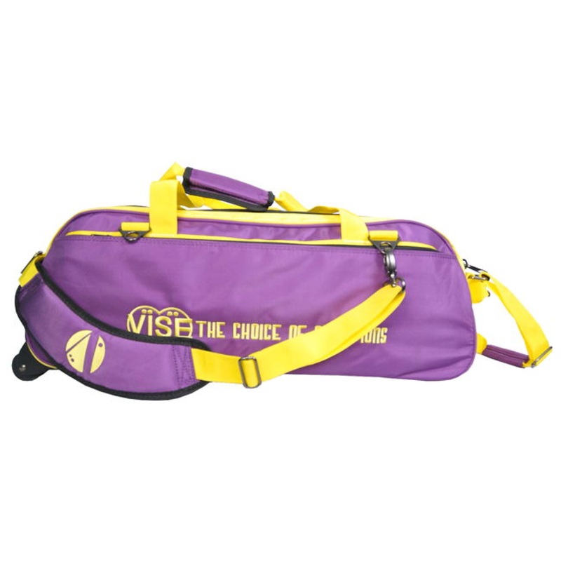 Vise 3 Ball Clear Top Roller/Tote Purple/Yellow