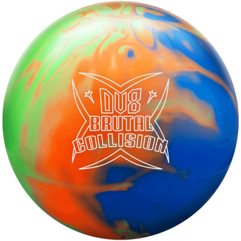 DV8 Brutal Collision Lime Orange Blue Solid Bowling Ball