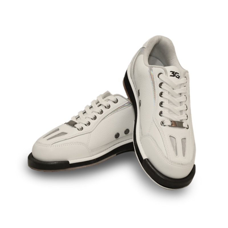 3G Racer Men’s Bowling Shoes – White/Holographic – Right Handed Wide Width