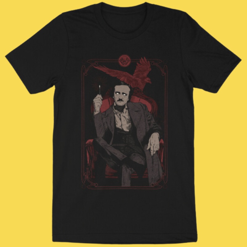‘Poe and the Raven’ Shirt|Small|Medium|Large|X-Large|2XL