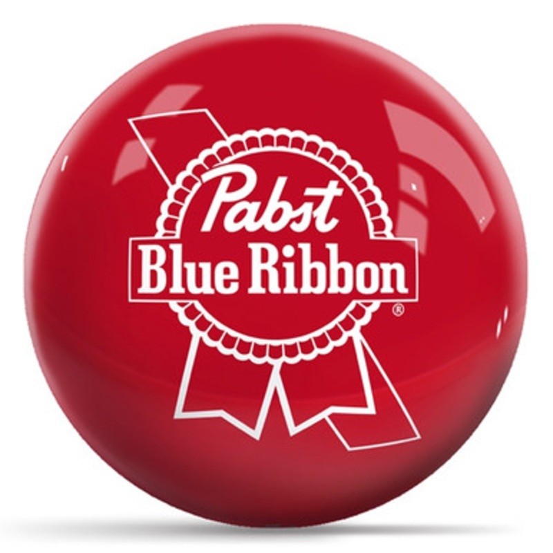 OTBB Pabst Blue Ribbon Logo – Red Bowling Ball