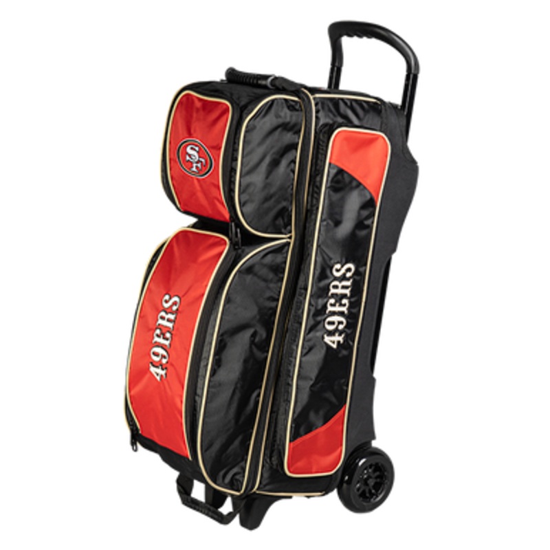 KR Strikeforce NFL San Francisco 49ers 3 Ball Roller Bowling Bag