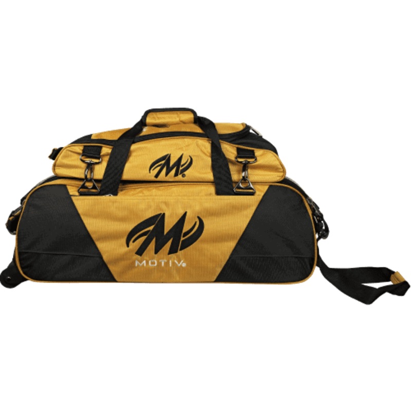 Motiv Ballistix Triple Tote Gold Shoe Bag Bundle