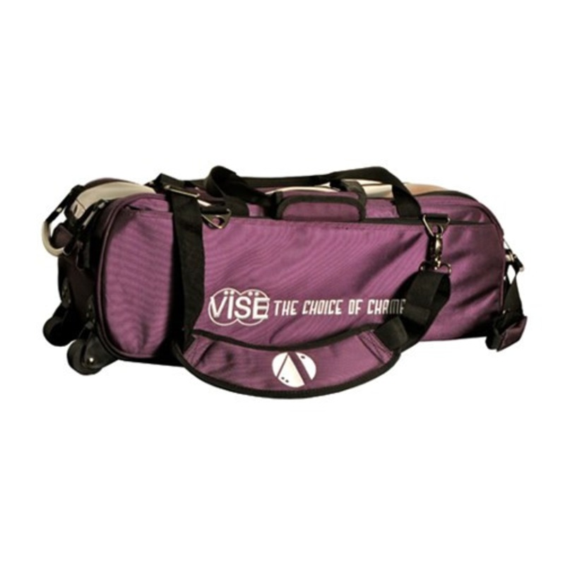 Vise 3 Ball Tote Roller Bowling Bag – Purple