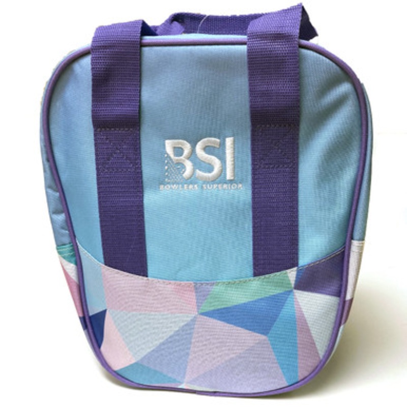 BSI Nova Single Ball Tote Bag Purple/Pink Triangles Print