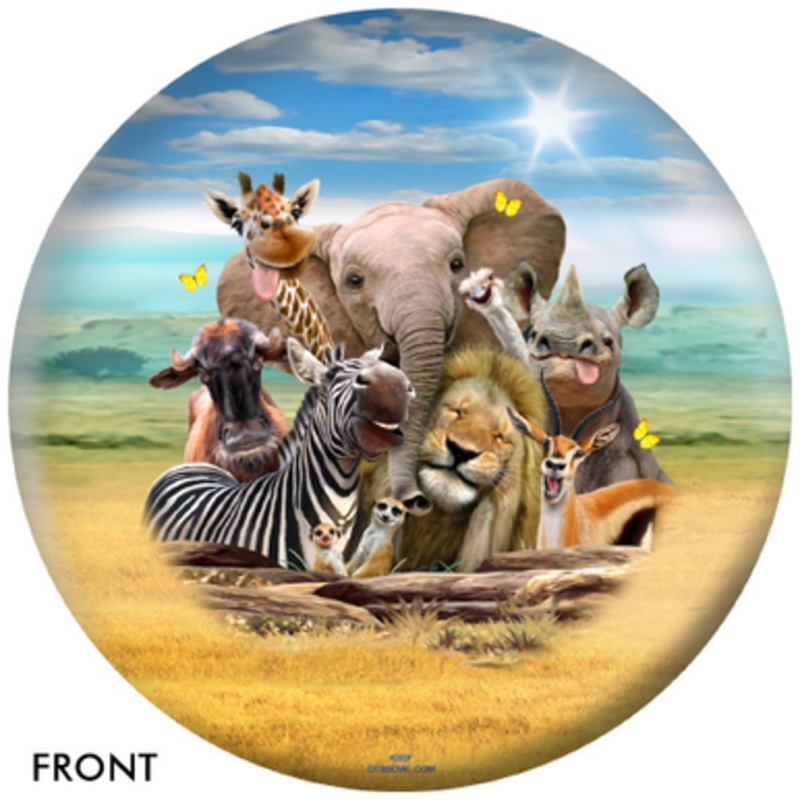 OTBB African Animals Selfies Bowling Ball