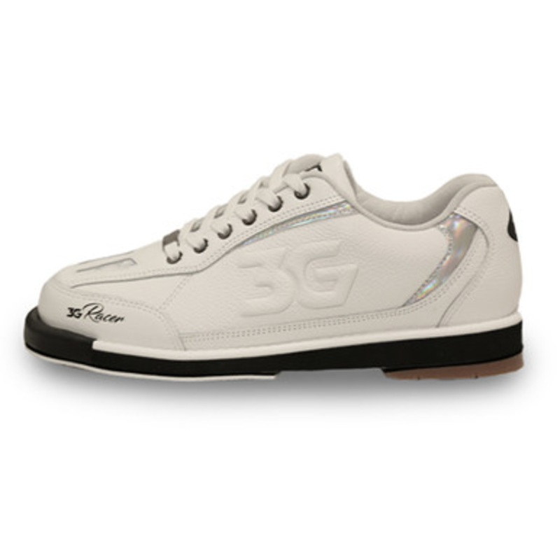 3G Racer Mens Bowling Shoes White/Holo Right Hand Medium