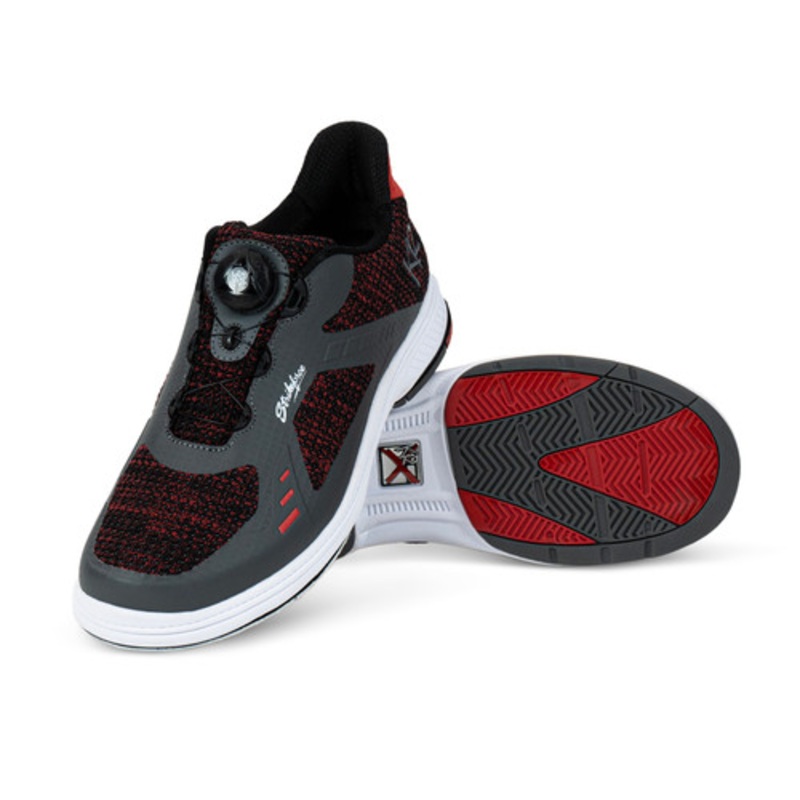 KR Strikeforce Men’s Jet FT Bowling Shoes – Right Hand – Black/Red/Grey