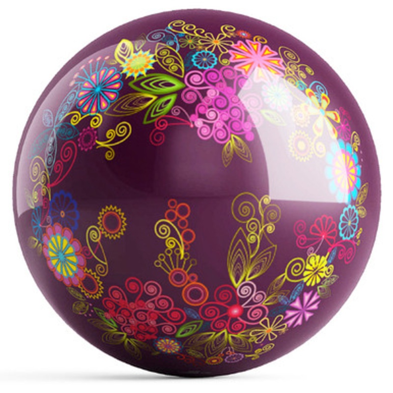 OTBB Abstract Flowers Bowling Ball