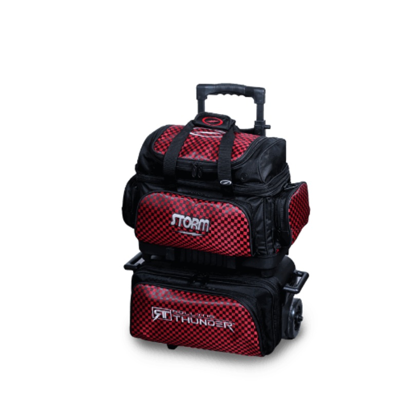 Storm Rolling Thunder 4 Ball Roller Checkered Bowling Bag Red/Black