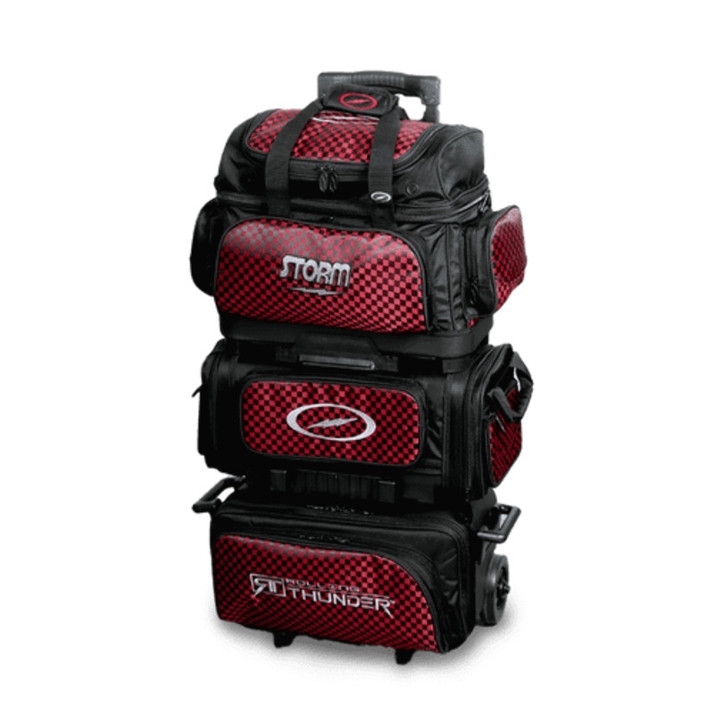 Storm Rolling Thunder 6 Ball Roller Checkered Bowling Bag Red/Black