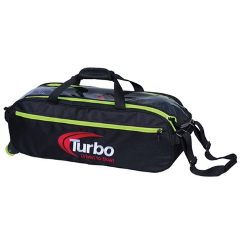 Turbo Pursuit Slim Triple Tote Bag Black/Lime