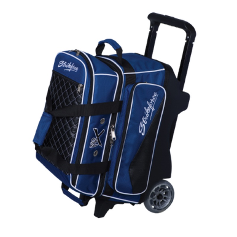 KR Strikeforce Royal Flush 2 Ball Roller Bag Royal/Black