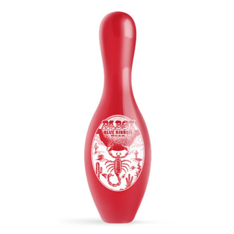 OTBB Pabst Blue Ribbon Scorpion Red/White Bowling Pin