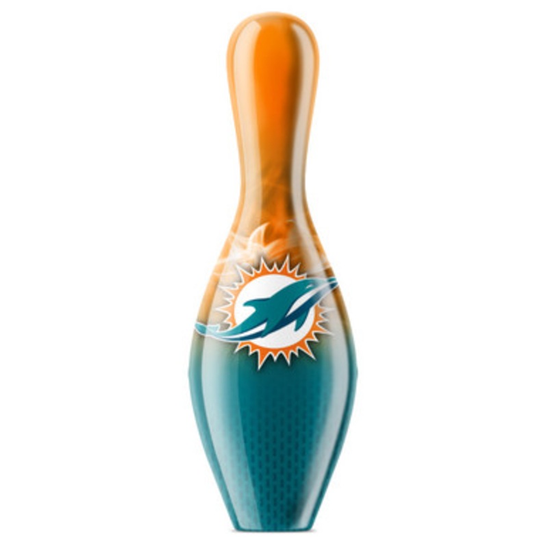 OTBB NFL on Fire Miami Dolphins Bowling Pin